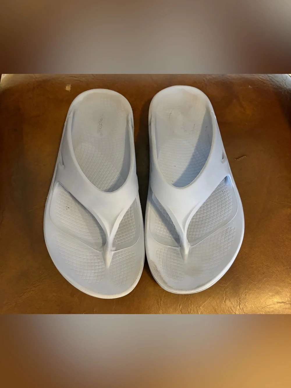 Oofos Ooahh Slide Ssandal Light Blue Unisex Recovery Shoe sz Women’s 10 Men’s 8